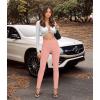imageHybrid ampamp Company Women Stretch Skinny Dress Pants Nylon Ponte Pull On Office Leggings Trousers1073tlight Coral
