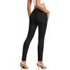 imageHybrid ampamp Company Womens Hyper Ultra Stretch Comfy Skinny Leg 3 Button Wide Waist Work Casual PantsBlack