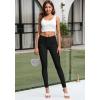 imageHybrid ampamp Company Womens Hyper Ultra Stretch Comfy Skinny Leg 3 Button Wide Waist Work Casual PantsBlack