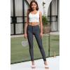 imageHybrid ampamp Company Womens Hyper Ultra Stretch Comfy Skinny Leg 3 Button Wide Waist Work Casual PantsCharcoal