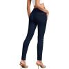 imageHybrid ampamp Company Womens Hyper Ultra Stretch Comfy Skinny Leg 3 Button Wide Waist Work Casual PantsNavy