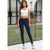 imageHybrid ampamp Company Womens Hyper Ultra Stretch Comfy Skinny Leg 3 Button Wide Waist Work Casual PantsNavy