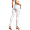 imageHybrid ampamp Company Womens Hyper Ultra Stretch Comfy Skinny Leg 3 Button Wide Waist Work Casual PantsWhite