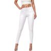 imageHybrid ampamp Company Womens Hyper Ultra Stretch Comfy Skinny Leg 3 Button Wide Waist Work Casual PantsWhite