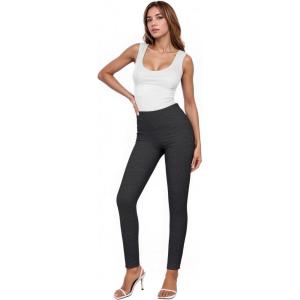 imageHybrid ampamp Company Women Stretch Skinny Dress Pants Nylon Ponte Pull On Office Leggings Trousers1073tcharcoal