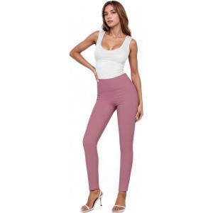 imageHybrid ampamp Company Women Stretch Skinny Dress Pants Nylon Ponte Pull On Office Leggings Trousers1073tdark Rose