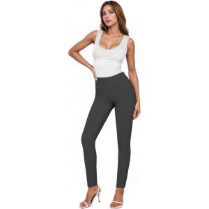 imageHybrid ampamp Company Women Stretch Skinny Dress Pants Nylon Ponte Pull On Office Leggings Trousers1073tgunmetal