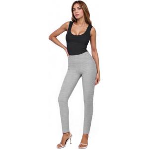 imageHybrid ampamp Company Women Stretch Skinny Dress Pants Nylon Ponte Pull On Office Leggings Trousers1073theather Grey
