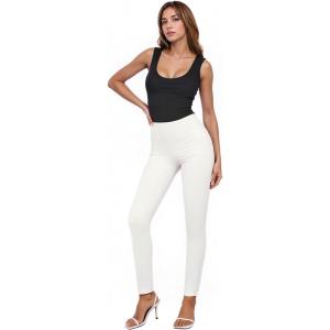 imageHybrid ampamp Company Women Stretch Skinny Dress Pants Nylon Ponte Pull On Office Leggings Trousers1073tivory