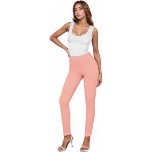 imageHybrid ampamp Company Women Stretch Skinny Dress Pants Nylon Ponte Pull On Office Leggings Trousers1073tlight Coral