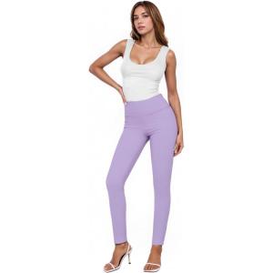 imageHybrid ampamp Company Women Stretch Skinny Dress Pants Nylon Ponte Pull On Office Leggings Trousers1073tlilac