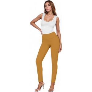 imageHybrid ampamp Company Women Stretch Skinny Dress Pants Nylon Ponte Pull On Office Leggings Trousers1073tmustard
