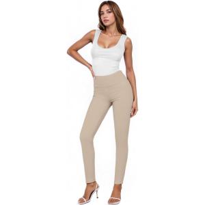 imageHybrid ampamp Company Women Stretch Skinny Dress Pants Nylon Ponte Pull On Office Leggings Trousers1073tstone