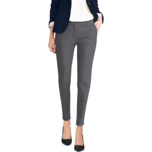imageHybrid ampamp Company Womens Super Comfy Flat Front Stretch Trousers Chino PantsNewcharcoal