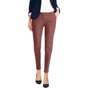 imageHybrid ampamp Company Womens Super Comfy Flat Front Stretch Trousers Chino PantsNewclay