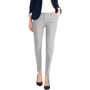 imageHybrid ampamp Company Womens Super Comfy Flat Front Stretch Trousers Chino PantsNewlight Grey