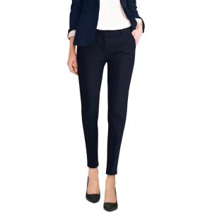 imageHybrid ampamp Company Womens Super Comfy Flat Front Stretch Trousers Chino PantsNewnavy