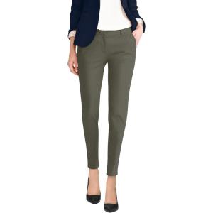imageHybrid ampamp Company Womens Super Comfy Flat Front Stretch Trousers Chino PantsNewolive
