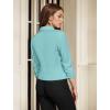 imageHybrid ampamp Company Womens Lightweight Casual Work Office Stretch Ponte Cardigan Blazer Jacket Made in USAAqua