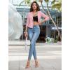 imageHybrid ampamp Company Womens Lightweight Casual Work Office Stretch Ponte Cardigan Blazer Jacket Made in USABlush