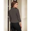 imageHybrid ampamp Company Womens Lightweight Casual Work Office Stretch Ponte Cardigan Blazer Jacket Made in USABrown