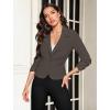 imageHybrid ampamp Company Womens Lightweight Casual Work Office Stretch Ponte Cardigan Blazer Jacket Made in USABrown