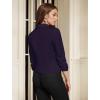 imageHybrid ampamp Company Womens Lightweight Casual Work Office Stretch Ponte Cardigan Blazer Jacket Made in USAEggplant