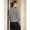 imageHybrid ampamp Company Womens Lightweight Casual Work Office Stretch Ponte Cardigan Blazer Jacket Made in USAHeather Grey