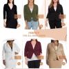 imageHybrid ampamp Company Womens Lightweight Casual Work Office Stretch Ponte Cardigan Blazer Jacket Made in USAMint