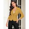 imageHybrid ampamp Company Womens Lightweight Casual Work Office Stretch Ponte Cardigan Blazer Jacket Made in USAMustard