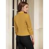 imageHybrid ampamp Company Womens Lightweight Casual Work Office Stretch Ponte Cardigan Blazer Jacket Made in USAMustard