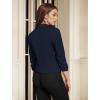 imageHybrid ampamp Company Womens Lightweight Casual Work Office Stretch Ponte Cardigan Blazer Jacket Made in USANavy