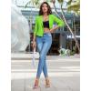imageHybrid ampamp Company Womens Lightweight Casual Work Office Stretch Ponte Cardigan Blazer Jacket Made in USANeon Lime