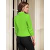 imageHybrid ampamp Company Womens Lightweight Casual Work Office Stretch Ponte Cardigan Blazer Jacket Made in USANeon Lime