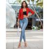 imageHybrid ampamp Company Womens Lightweight Casual Work Office Stretch Ponte Cardigan Blazer Jacket Made in USARed