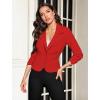 imageHybrid ampamp Company Womens Lightweight Casual Work Office Stretch Ponte Cardigan Blazer Jacket Made in USARed