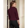 imageHybrid ampamp Company Womens Lightweight Casual Work Office Stretch Ponte Cardigan Blazer Jacket Made in USAWine