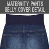 imageHybrid ampamp Company Women Super Comfy Stretch Maternity BermudaBermudabm5464sdarkwash