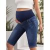 imageHybrid ampamp Company Women Super Comfy Stretch Maternity BermudaBermudadarkwash