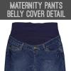 imageHybrid ampamp Company Women Super Comfy Stretch Maternity BermudaBermudadarkwash