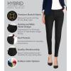 imageHybrid ampamp Company Womens Ultra Comfy Stretch Slim Fit Trousers Chino Pants with PocketBlack