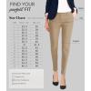 imageHybrid ampamp Company Womens Ultra Comfy Stretch Slim Fit Trousers Chino Pants with PocketKhaki