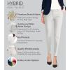 imageHybrid ampamp Company Womens Ultra Comfy Stretch Slim Fit Trousers Chino Pants with PocketLightgrey
