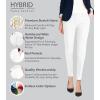 imageHybrid ampamp Company Womens Ultra Comfy Stretch Slim Fit Trousers Chino Pants with PocketWhite