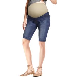 imageHybrid ampamp Company Women Super Comfy Stretch Maternity BermudaBermudabm5326aindigo