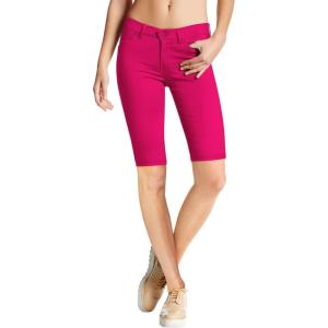imageHybrid ampamp Company Womens Perfectly Shaping Hyper Stretch Bermuda ShortsBermudafuchsia