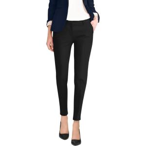 imageHybrid ampamp Company Womens Ultra Comfy Stretch Slim Fit Trousers Chino Pants with PocketBlack