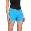 imageHybrid ampamp Company Womens Super Comfy 3 inch Inseam Butt Lifting Stretch TwillDenim ShortsAqua
