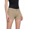 imageHybrid ampamp Company Womens Super Comfy 3 inch Inseam Butt Lifting Stretch TwillDenim ShortsBeigeKhak