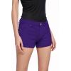 imageHybrid ampamp Company Womens Super Comfy 3 inch Inseam Butt Lifting Stretch TwillDenim ShortsPurple